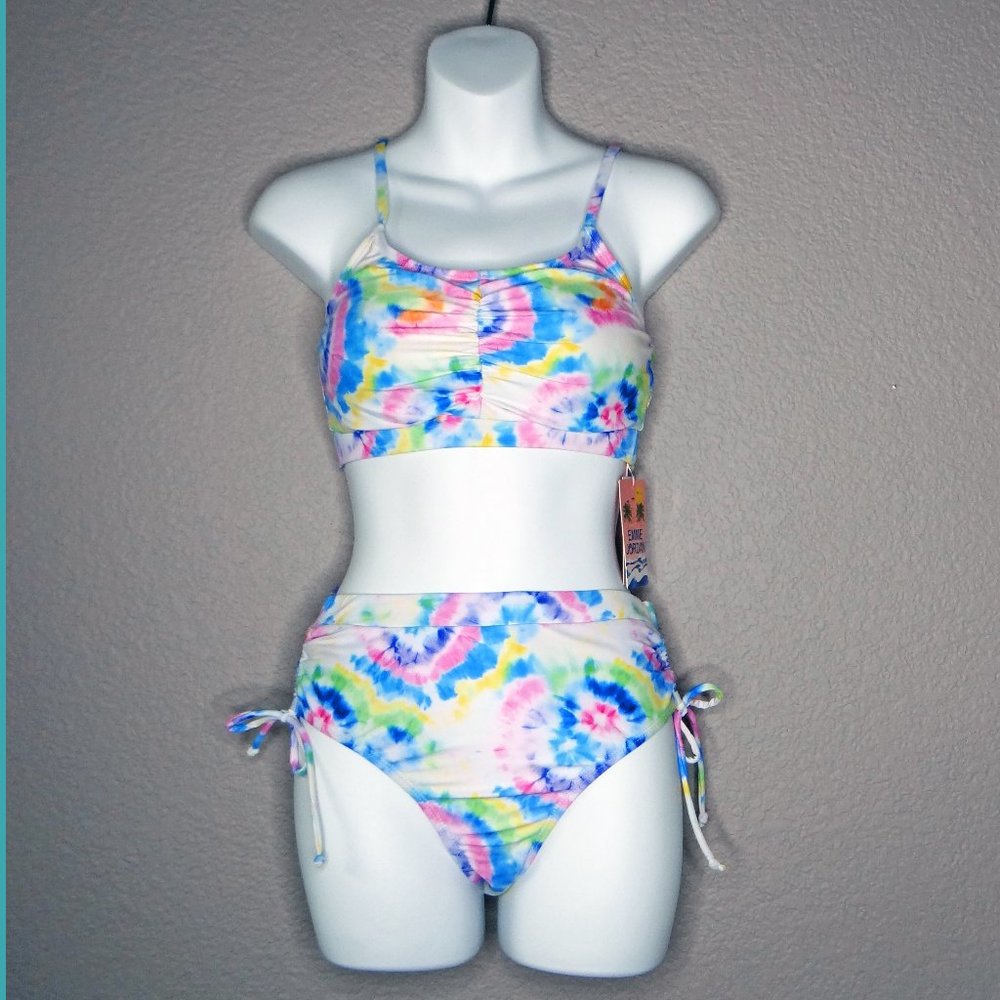 Emme Jordan 2 Piece / Bikini  Tie Dye Print Swimsuit Size Small NWT